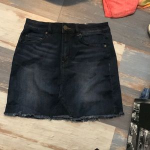 denim skirt mid rise, indigo, rein, size 7